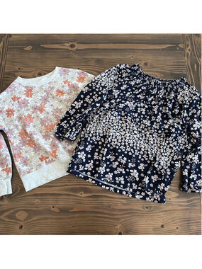 Girls Floral Tops Lot Size 10 Carter’s Old Navy Long Sleeve Shirts